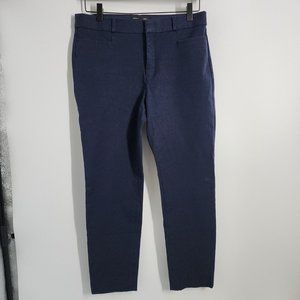 Banana Republic Sloan Ankle Trouser Pants Womens 8 Straight Leg Slim Blue Dress